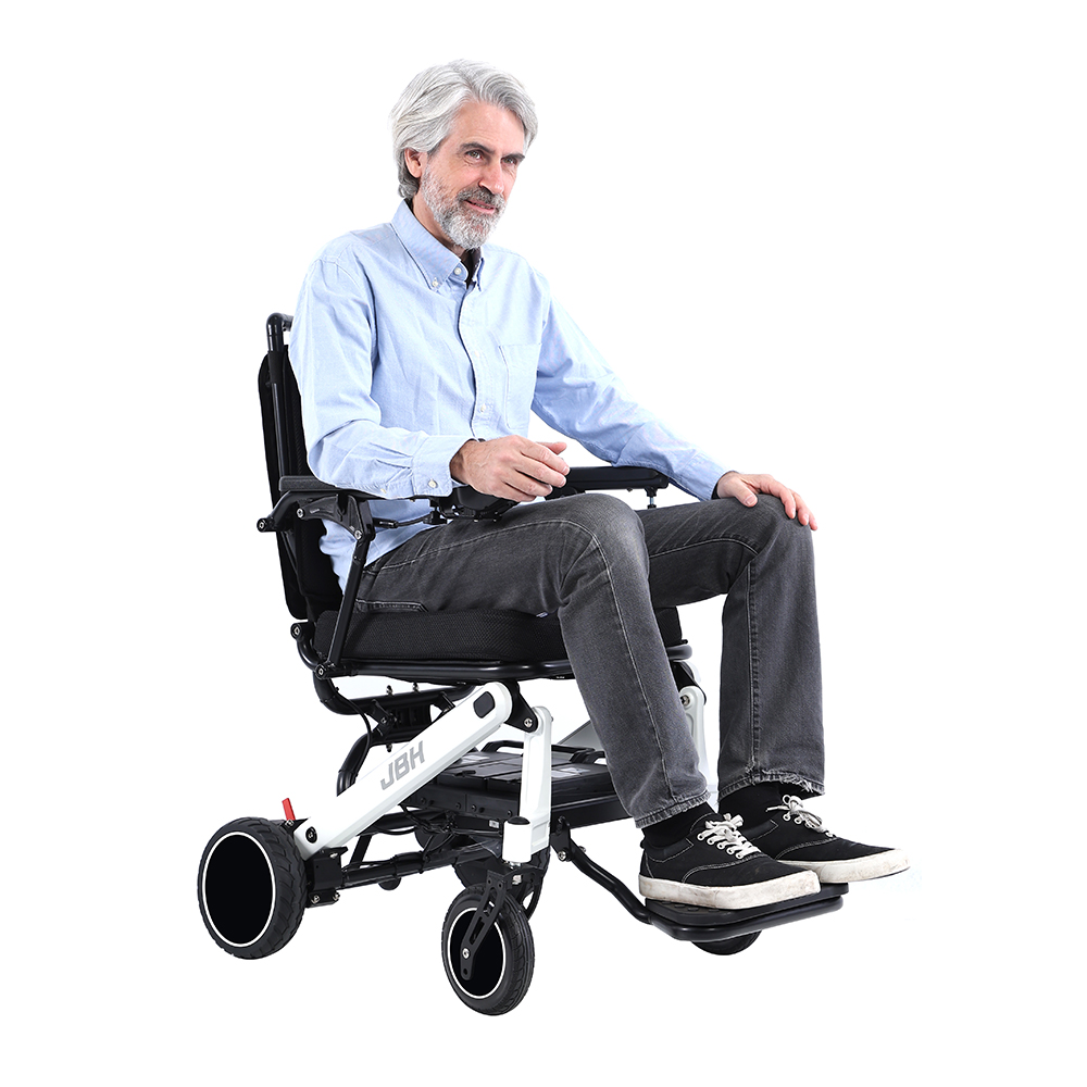 JBH Lightweight Foldable Electric Wheelchair with Compact Size D23